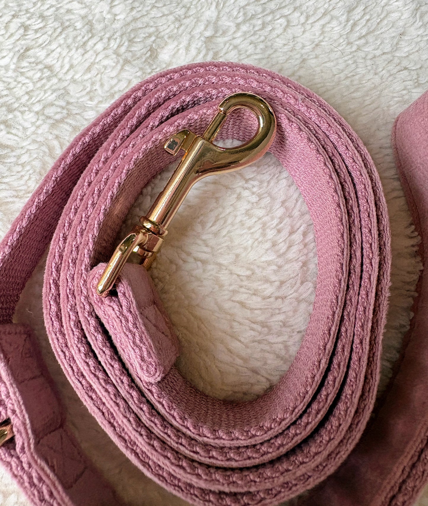 ✨Coffret personnalisé pour chien – Collier velours couleur lilas avec nœud papillon et médaillon gravé + laisse bijou + patère gravée à la main – Cadeau chic prêt à offrir ✨